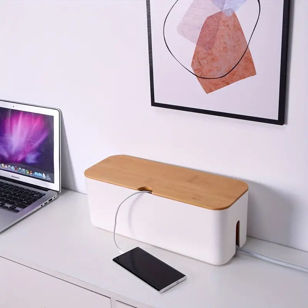 Corda Kabelbox - Bamboe Deksel, Geventileerde Basis 2