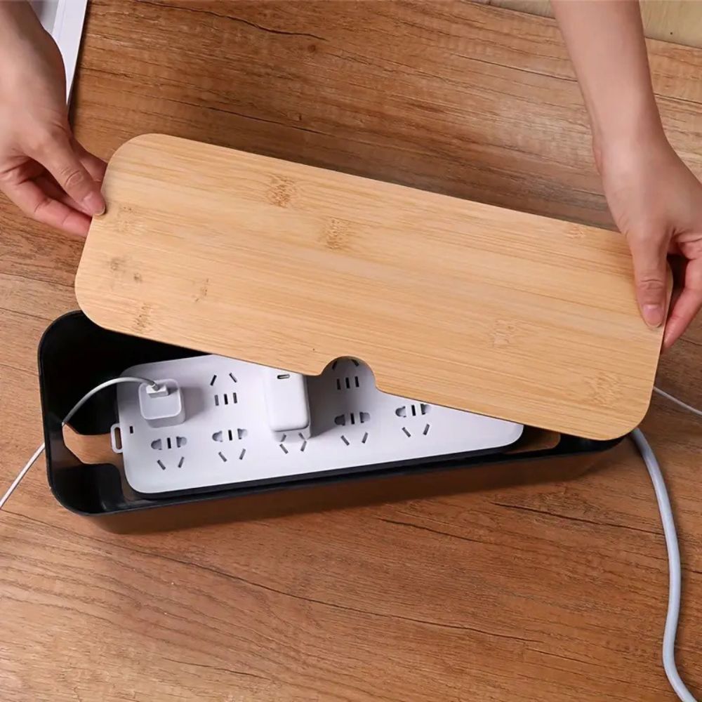Corda Kabelbox - Bamboe Deksel, Geventileerde Basis 3
