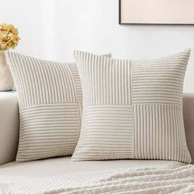 Corda Kussensloop - Zachte Corduroy, Minimalistisch Design 7