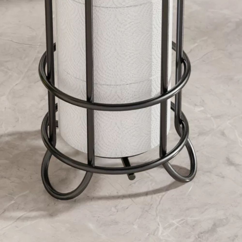 CoreStacker™ – Vrijstaand Toiletrol Rek – Compact 3-Rollen Tissue Organizer