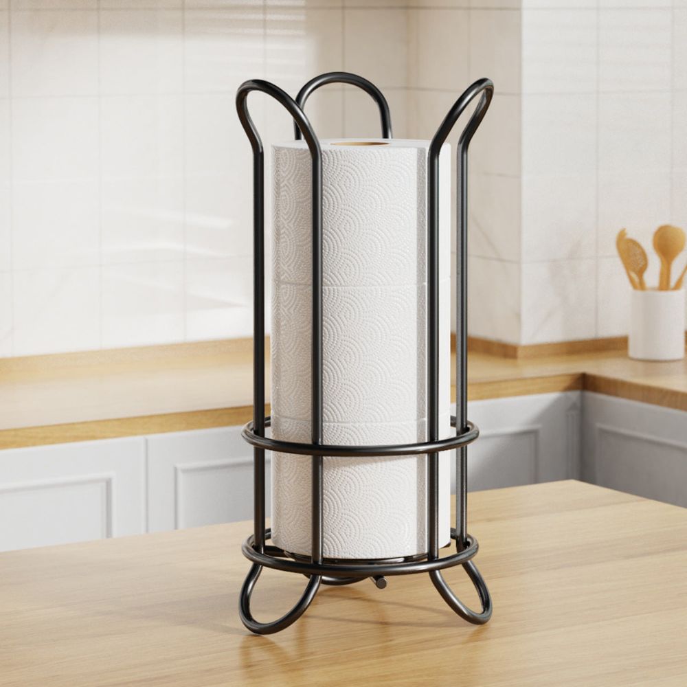 CoreStacker™ – Vrijstaand Toiletrol Rek – Compact 3-Rollen Tissue Organizer