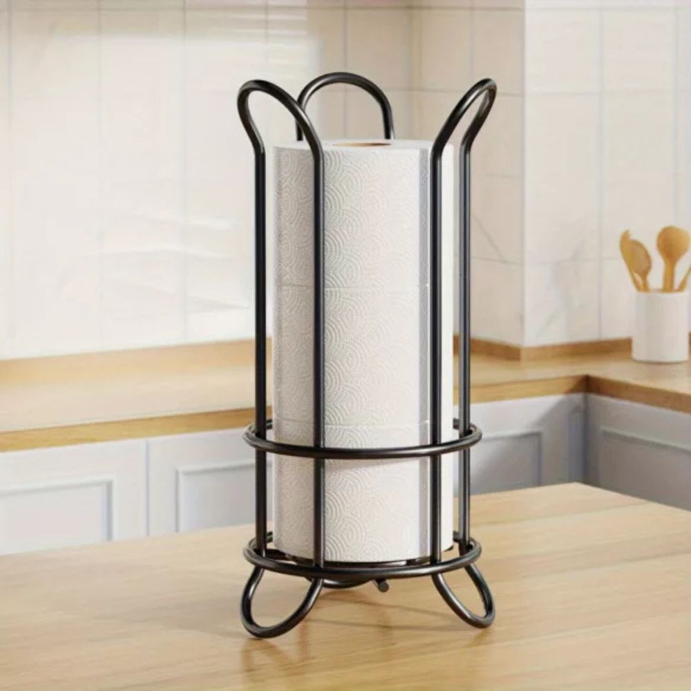 CoreStacker™ – Vrijstaand Toiletrol Rek – Compact 3-Rollen Tissue Organizer