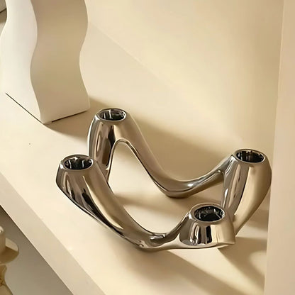Cosmo Ripple Kaarsenhouder - Keramiek, Sculpturaal Design 3