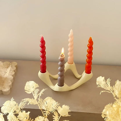 Cosmo Ripple Kaarsenhouder - Keramiek, Sculpturaal Design 4