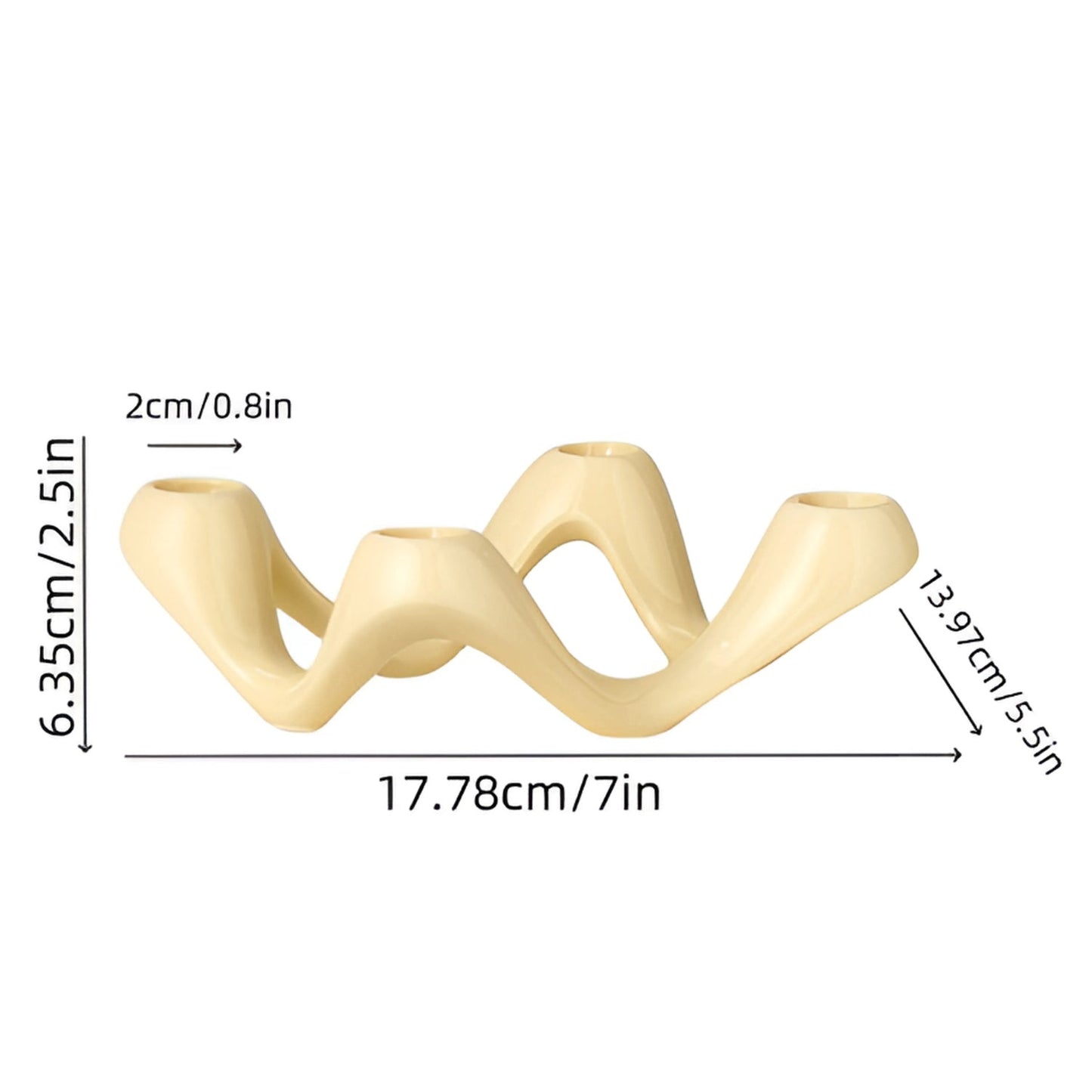 Cosmo Ripple Kaarsenhouder - Keramiek, Sculpturaal Design 6