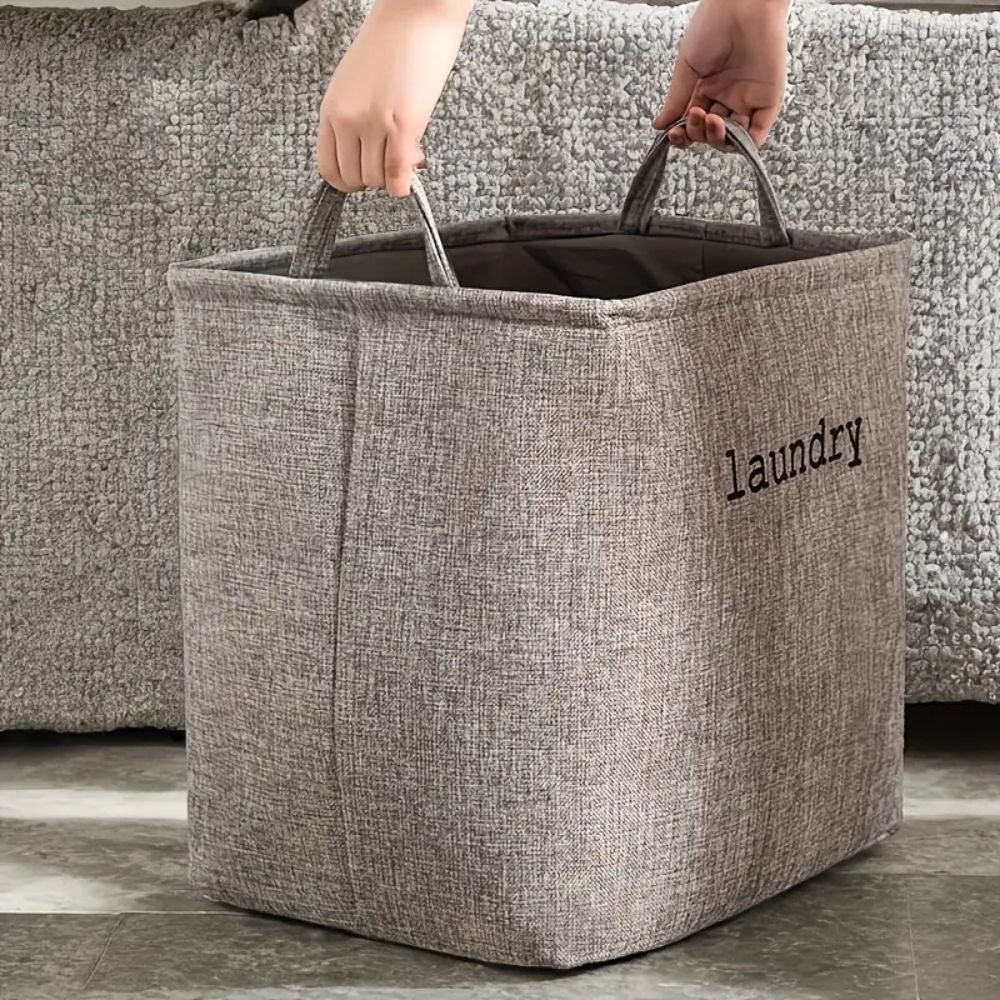 CosyCube Wasmand - Lichtgewicht Opvouwbaar Stofdesign met Stevige Handvatten 4