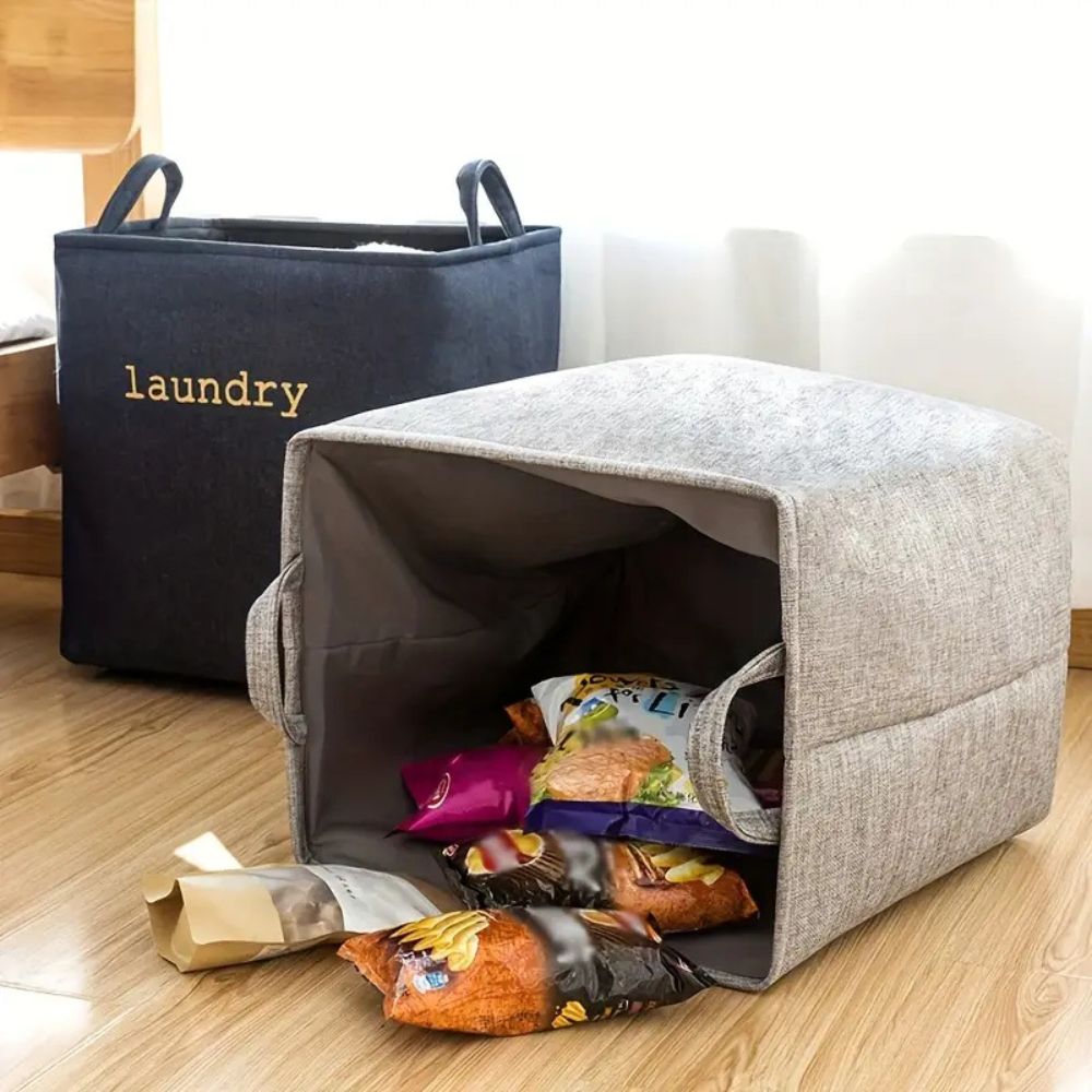 CosyCube Wasmand - Lichtgewicht Opvouwbaar Stofdesign met Stevige Handvatten 5