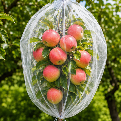 Crescent Fruitbeschermingszak - Ademend Gaas met Trekkoord, Herbruikbaar 2