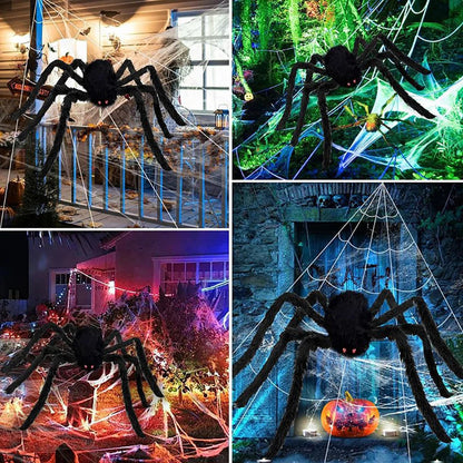 Creston Halloween Spinnenweb XXL - Pluizig, Weerbestendig, 5 Meter, Halloween Decoratie Voor Buiten 4