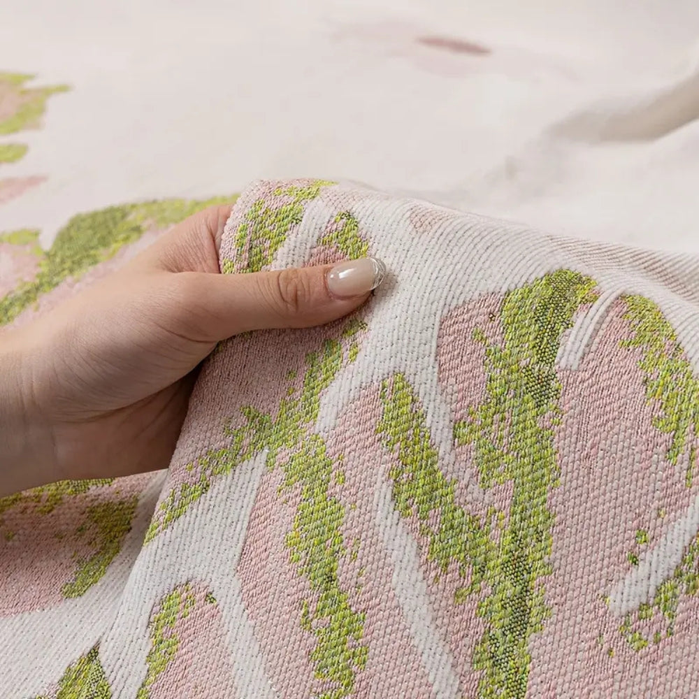 Cypress Chenille Bankhoes - Duurzaam, Groen Bladpatroon 9