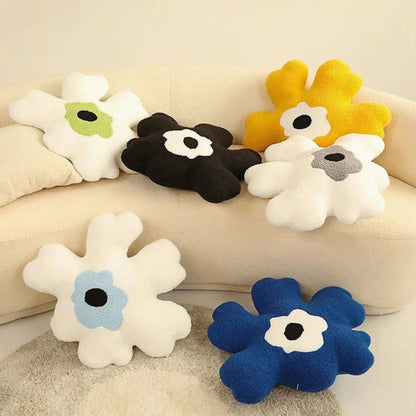 Daisy Doodle Sierkussen - Zacht Pluche, Bloemenmotief voor Kussens Bank 1