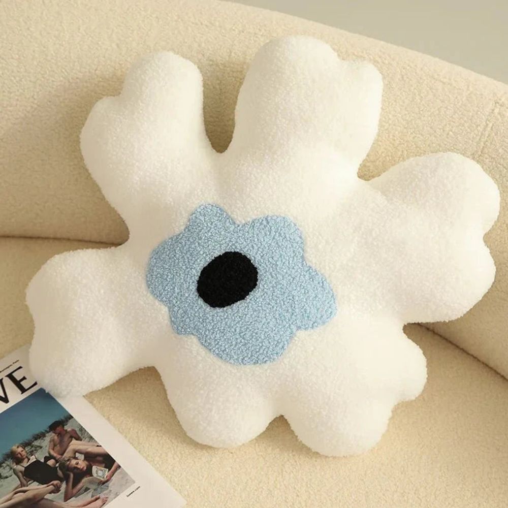 Daisy Doodle Sierkussen - Zacht Pluche, Bloemenmotief voor Kussens Bank 4