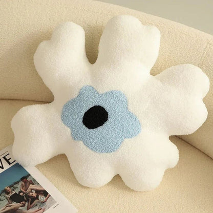 Daisy Doodle Sierkussen - Zacht Pluche, Bloemenmotief voor Kussens Bank 4