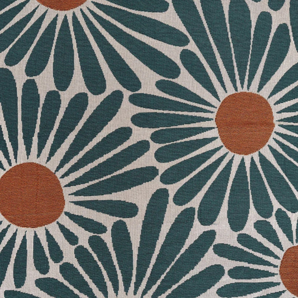 Dalia Woven Blanket - Cotton-Blend with Daisy Pattern 2