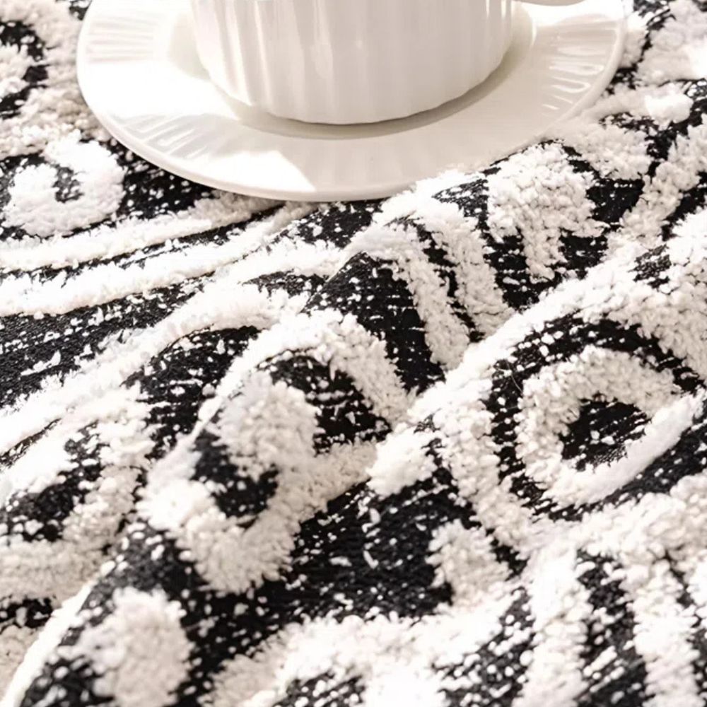 Dazzle Bankhoes - Zachte Microvezel, Vintage Jacquard met Franjes 4