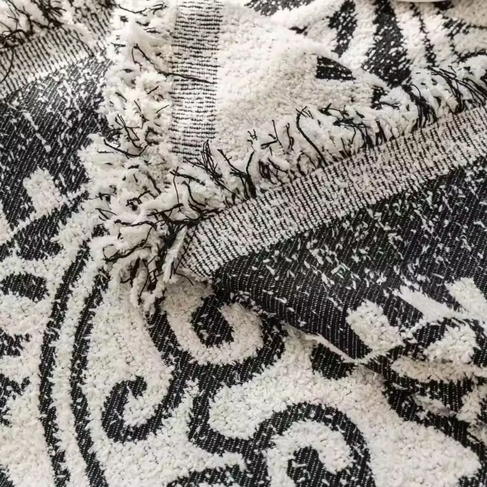 Dazzle Bankhoes - Zachte Microvezel, Vintage Jacquard met Franjes 5