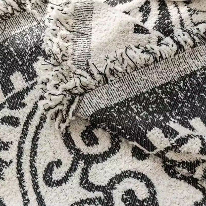 Dazzle Bankhoes - Zachte Microvezel, Vintage Jacquard met Franjes 5