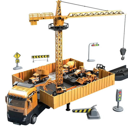 ConstructoMax™ – Bouwplaats Speelset met Licht en Geluid – Interactief Truck Speelgoed