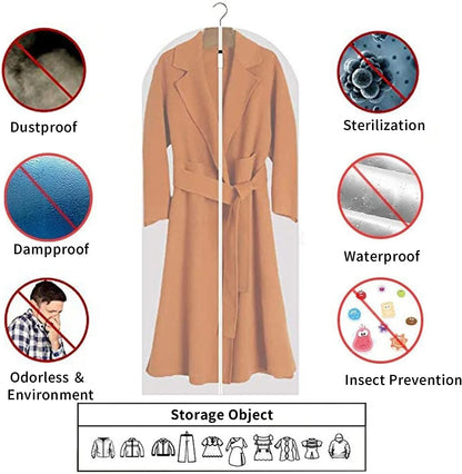 Dextra Kledingzakken Set - Transparant PEVA, 12 Stuks 8