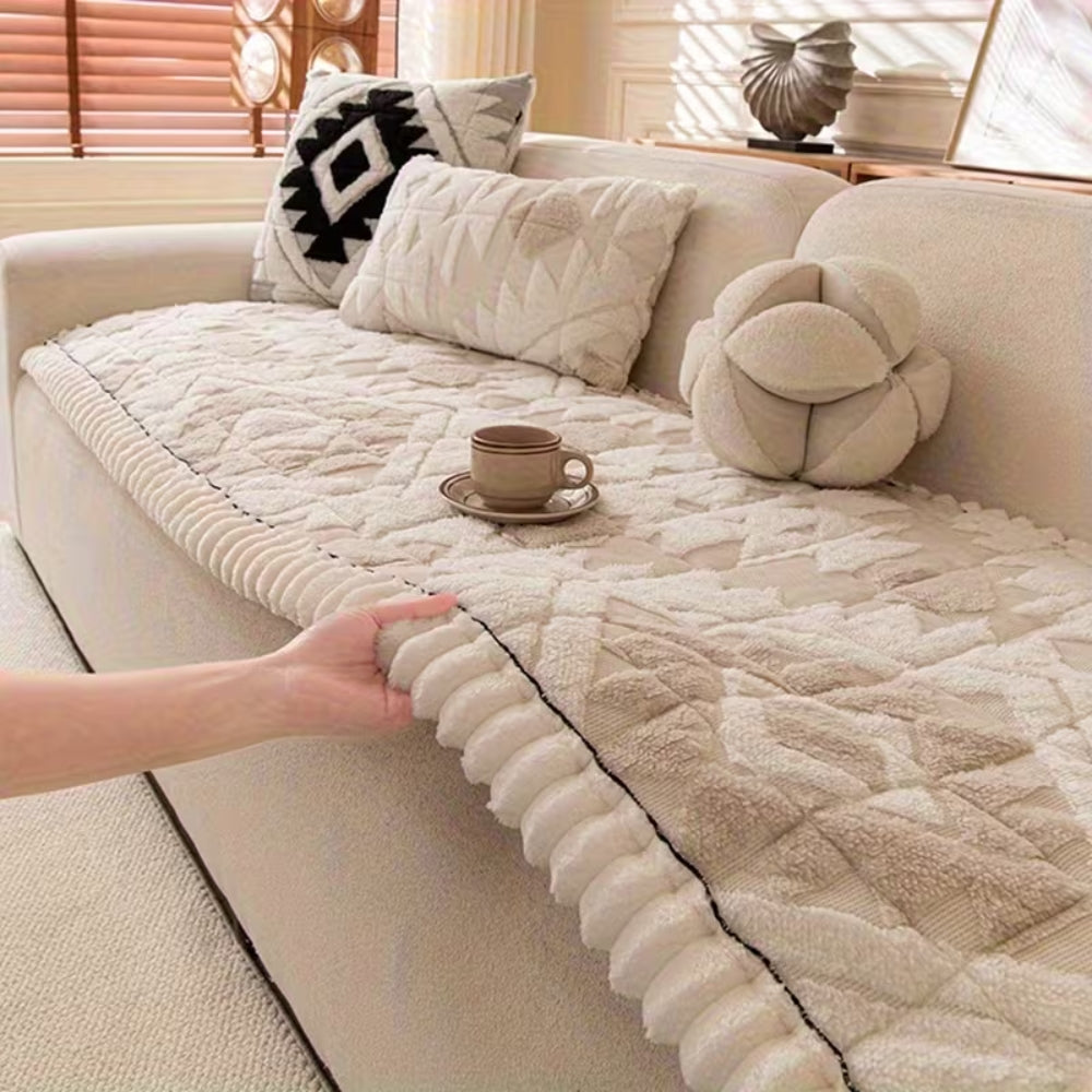 Diko Bankhoes - Dikke Gewatteerde Pluche, Boho-Stijl 5
