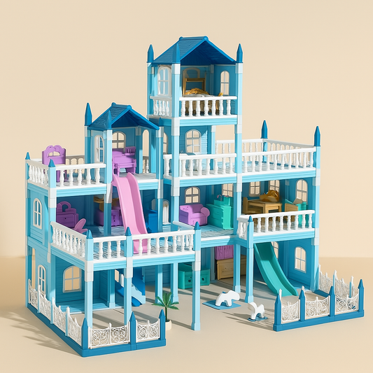 ColorCasa™ – DIY 3D Cartoon Poppenhuis Set – Creatief Miniatuurhuis voor Kinderen