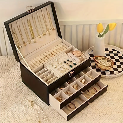 JewelDrawerVault™ – Grote Sieradendoos met Lades – Overzichtelijke Jewelry Organizer