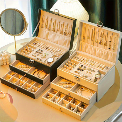 JewelDrawerVault™ – Grote Sieradendoos met Lades – Overzichtelijke Jewelry Organizer
