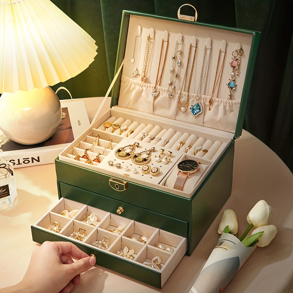 GlamBox™ – Sieraden Opbergdoos – Lade Organizer Case