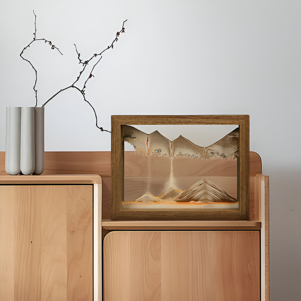 SandFlow™ – Roterende Zandkunst Decoratie – 360° Relaxatie Frame