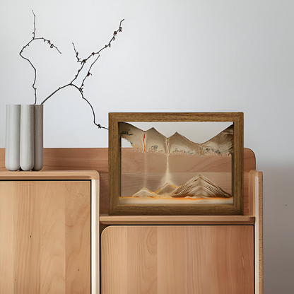 SandFlow™ – Roterende Zandkunst Decoratie – 360° Relaxatie Frame