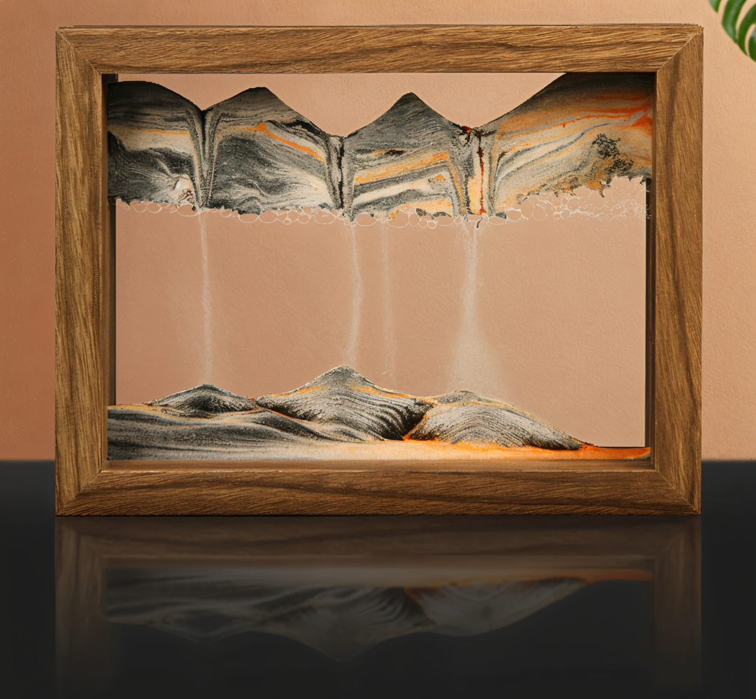 SandFlow™ – Roterende Zandkunst Decoratie – 360° Relaxatie Frame