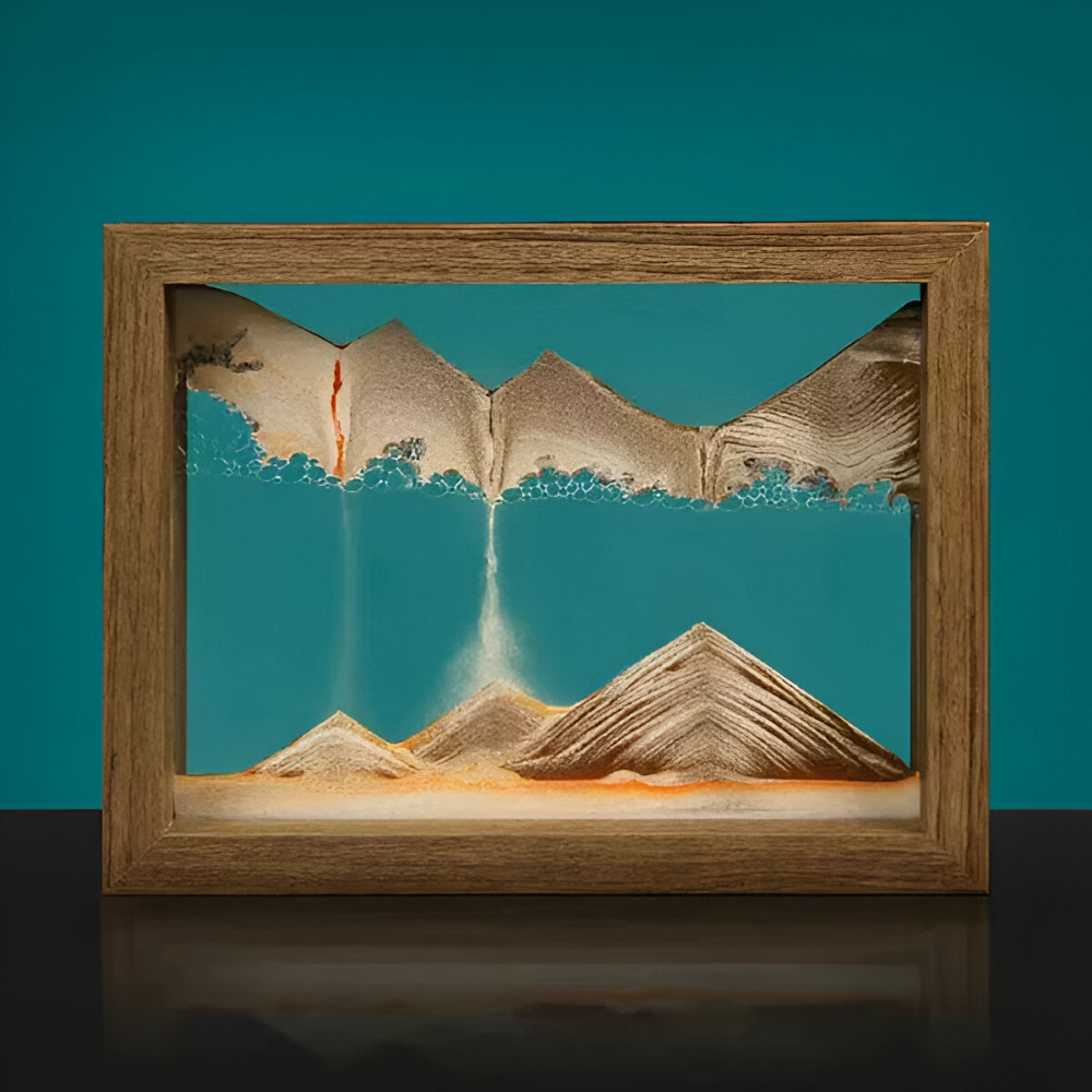 SandZen360™ – 360° Roterende Zandkunst Frame – Rustgevende Quicksand Decoratie