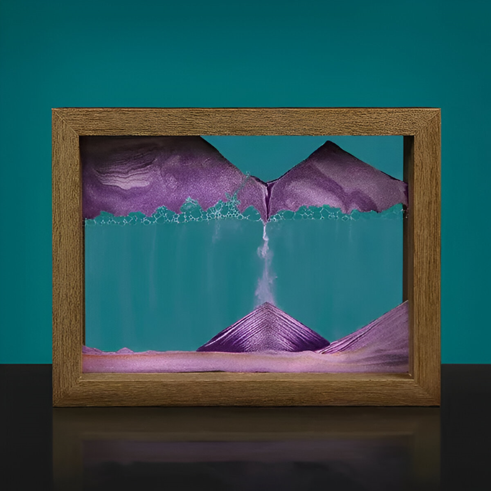 SandZen360™ – 360° Roterende Zandkunst Frame – Rustgevende Quicksand Decoratie