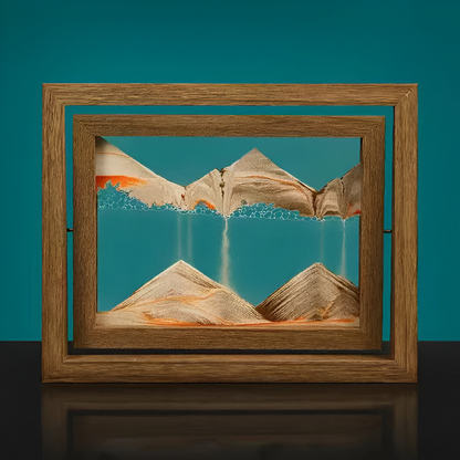 SandZen360™ – 360° Roterende Zandkunst Frame – Rustgevende Quicksand Decoratie