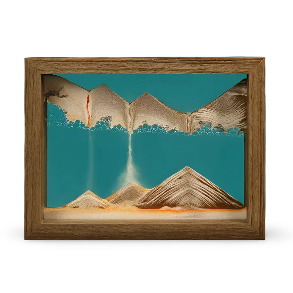 SandZen360™ – 360° Roterende Zandkunst Frame – Rustgevende Quicksand Decoratie