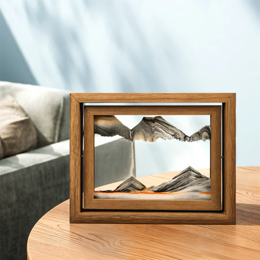 SandFlow™ – Roterende Zandkunst Decoratie – 360° Relaxatie Frame