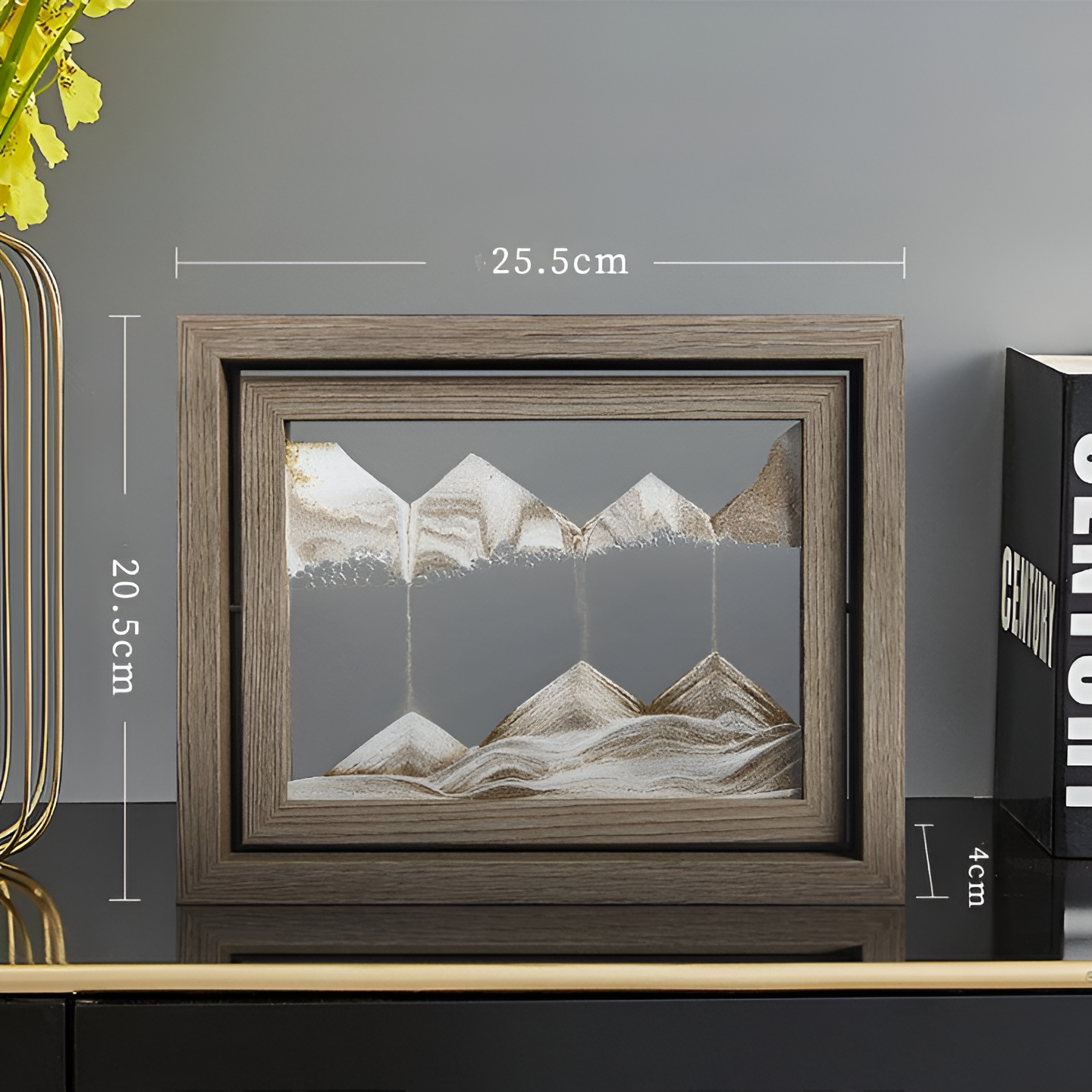 SandFlow™ – Roterende Zandkunst Decoratie – 360° Relaxatie Frame