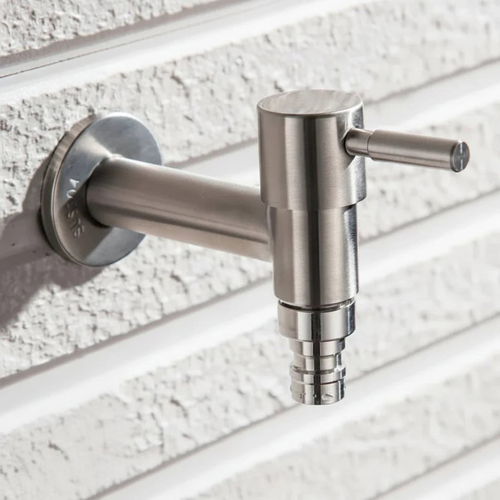SteelTapPro™ – Premium RVS Buiten Waterkraan – Tuin & Wasmachine Aansluiting