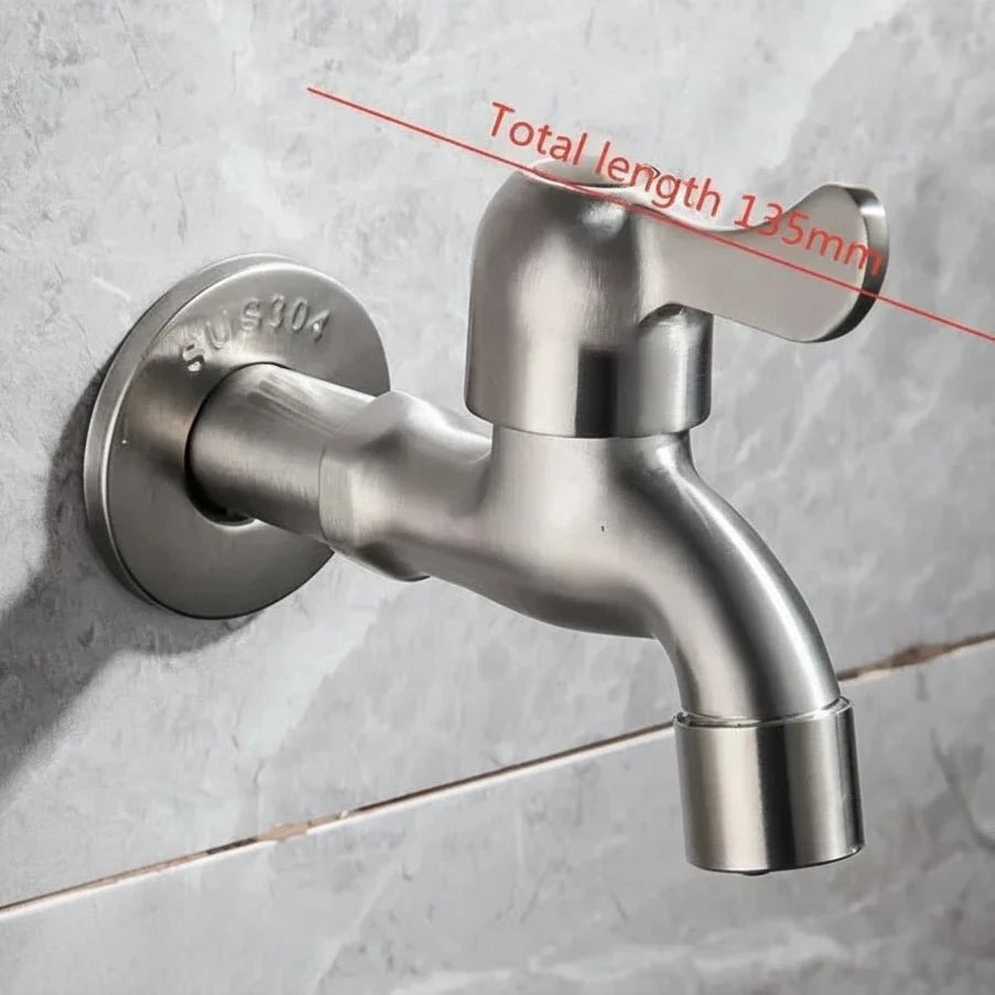 SteelTapPro™ – Premium RVS Buiten Waterkraan – Tuin & Wasmachine Aansluiting