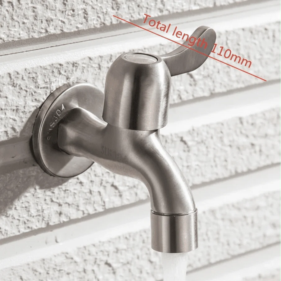 SteelTapPro™ – Premium RVS Buiten Waterkraan – Tuin & Wasmachine Aansluiting