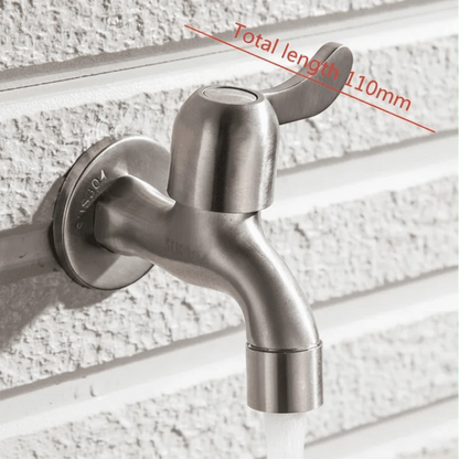 SteelTapPro™ – Premium RVS Buiten Waterkraan – Tuin & Wasmachine Aansluiting