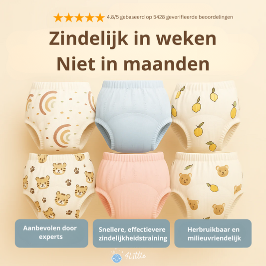 PottyPals™ – Herbruikbare Pottytrainer van Katoen – Peuter Training Broekje