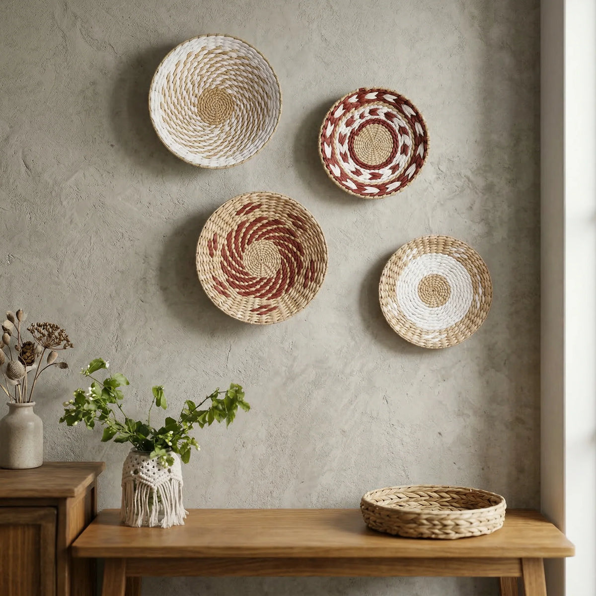 Elara Wanddecoratie - Handgeweven Zeegras, Natuurlijk Design voor Woonkamer 1