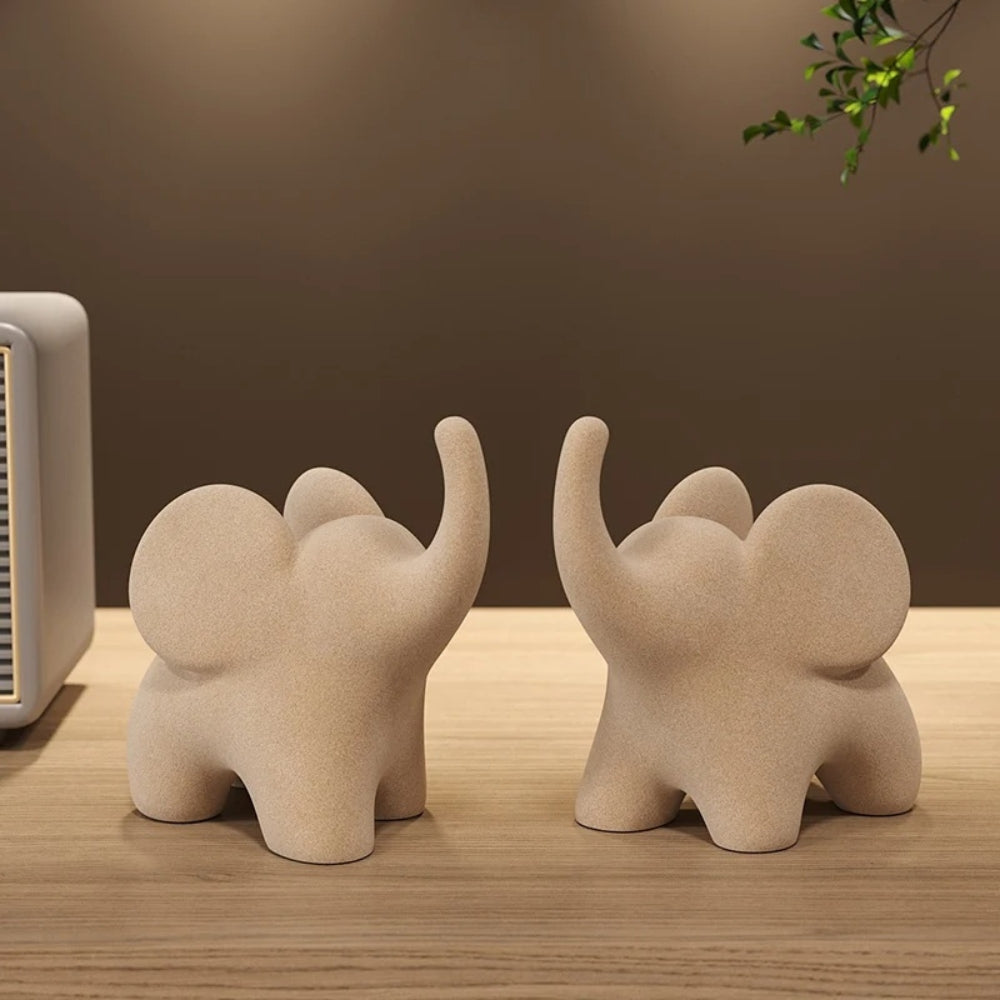 Elysia Olifant Beeld - Minimalistische Hars, Uniek Decoratief Ornament 1