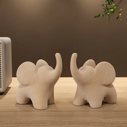 Elysia Olifant Beeld - Minimalistische Hars, Uniek Decoratief Ornament 1