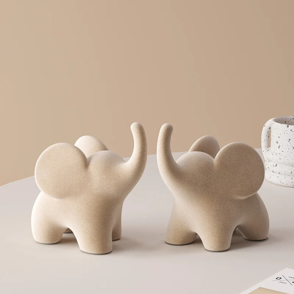 Elysia Olifant Beeld - Minimalistische Hars, Uniek Decoratief Ornament 2