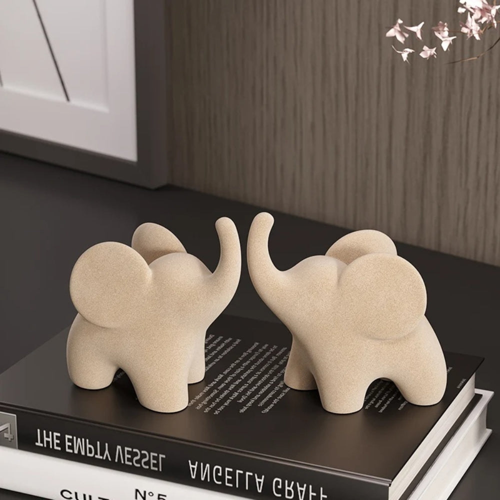 Elysia Olifant Beeld - Minimalistische Hars, Uniek Decoratief Ornament 3