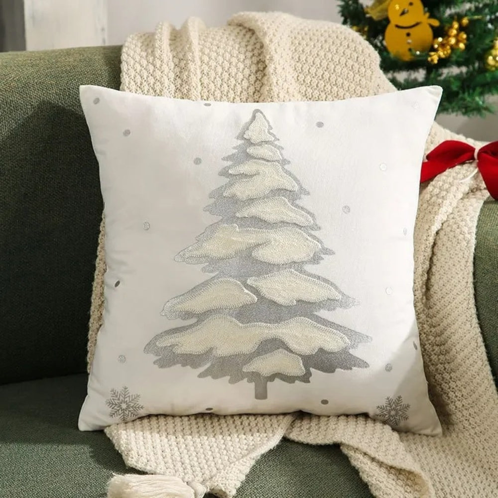 Elysia Sierkussen - Fluweel met Kerstboom Design, 45x45 cm 3