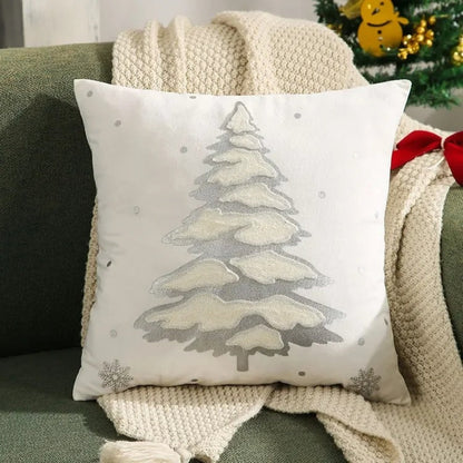 Elysia Sierkussen - Fluweel met Kerstboom Design, 45x45 cm 3