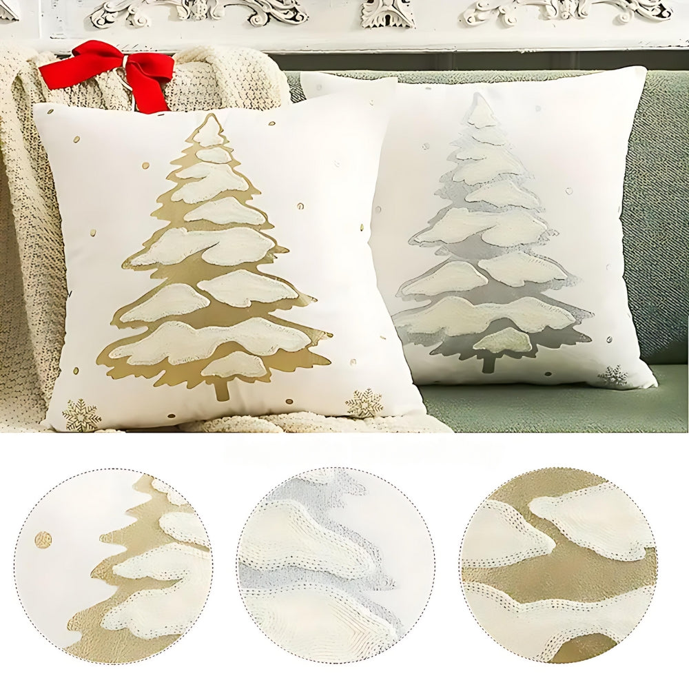 Elysia Sierkussen - Fluweel met Kerstboom Design, 45x45 cm 5